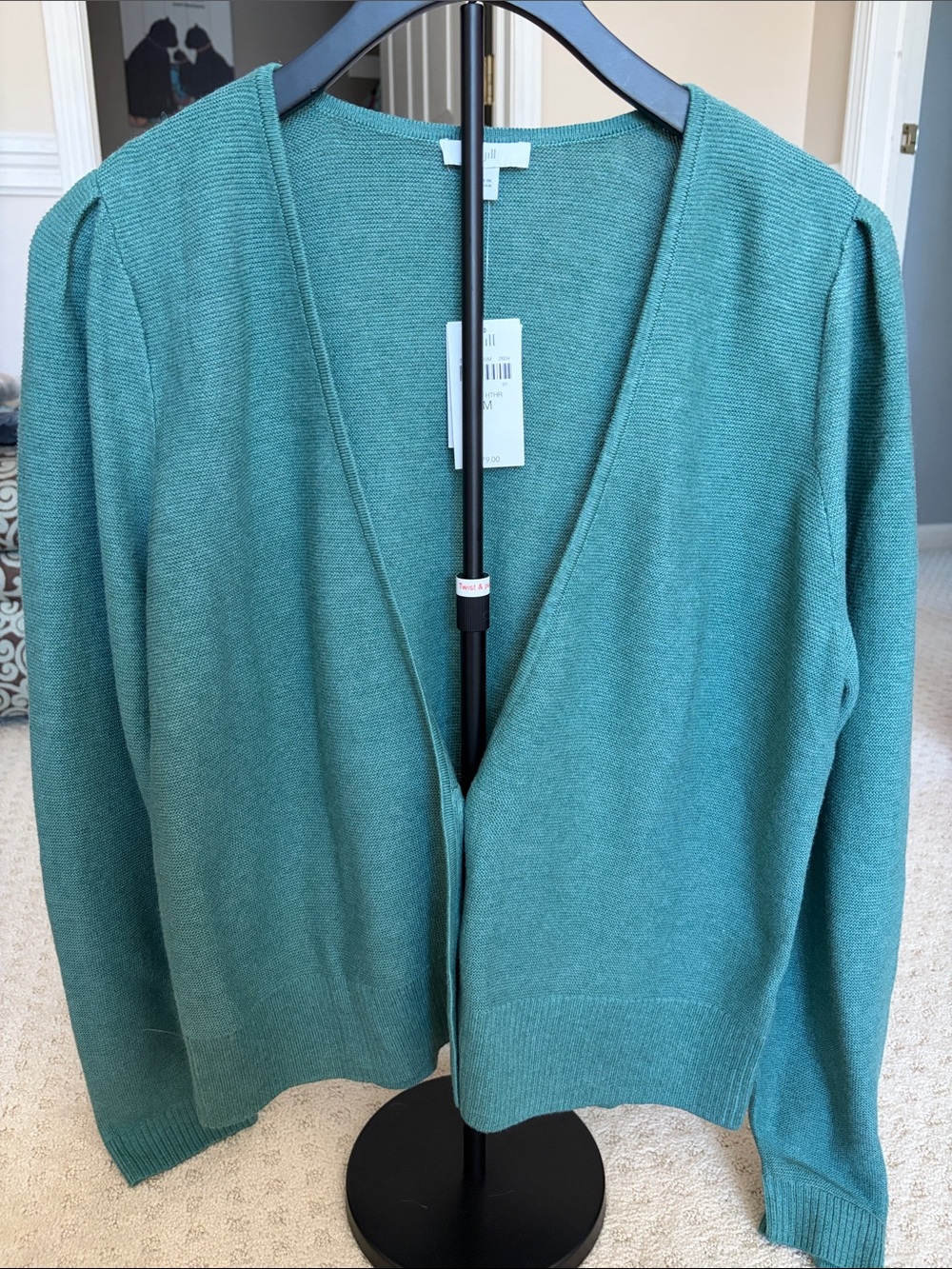 J. Jill Teal Open-Front Cardigan